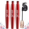 Yanquina Mascara, Yanquina Super Long Mascara, 4D Long Curling Hold Makeup Mascara 2pcs 