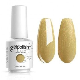 Vishine Vernis à ongles Semi-permanent Soak Off UV LED Gel Polish Nail Gel Manucure Noir 687 