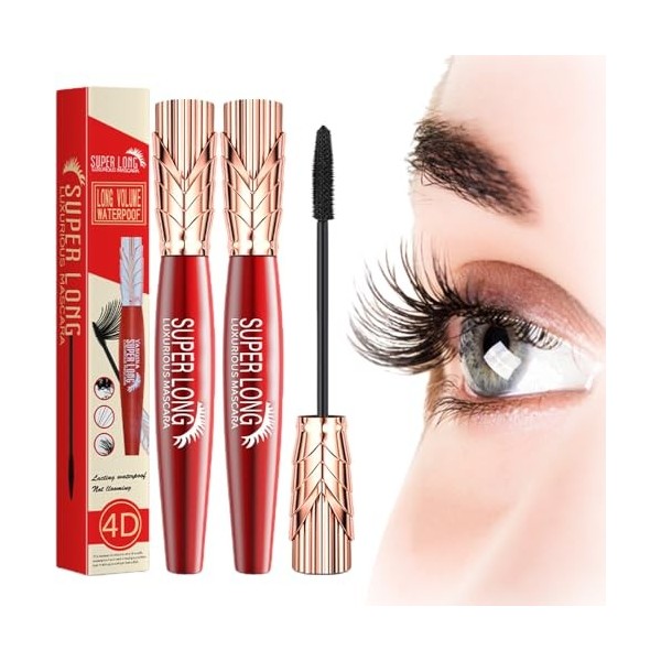 Yanquina Mascara - Yanqina Super Long Mascara, 4d Waterproof and Sweat Proof Mascara-Super Long Luxurious Mascara, Stereo Len