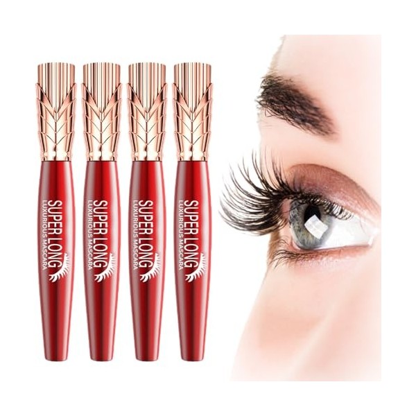 Yanquina Mascara - Yanqina Super Long Mascara, 4d Waterproof and Sweat Proof Mascara-Super Long Luxurious Mascara, Stereo Len