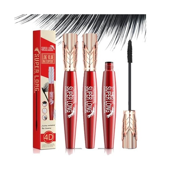 Yanquina Mascara, 4D Waterproof And Sweat Proof Mascara-Super Long Luxurious Mascara, Stereo Lengthening Mascara, Yanqina 4d 