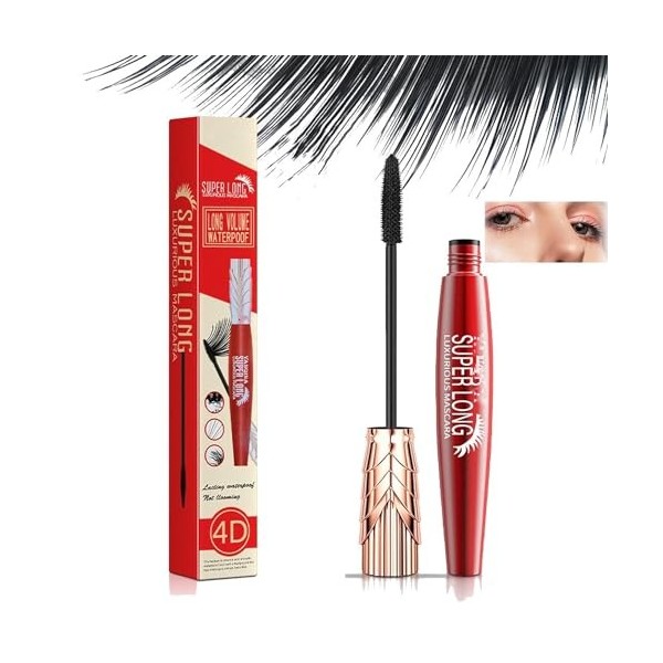 Yanquina Mascara, 4D Waterproof And Sweat Proof Mascara-Super Long Luxurious Mascara, Stereo Lengthening Mascara, Yanqina 4d 