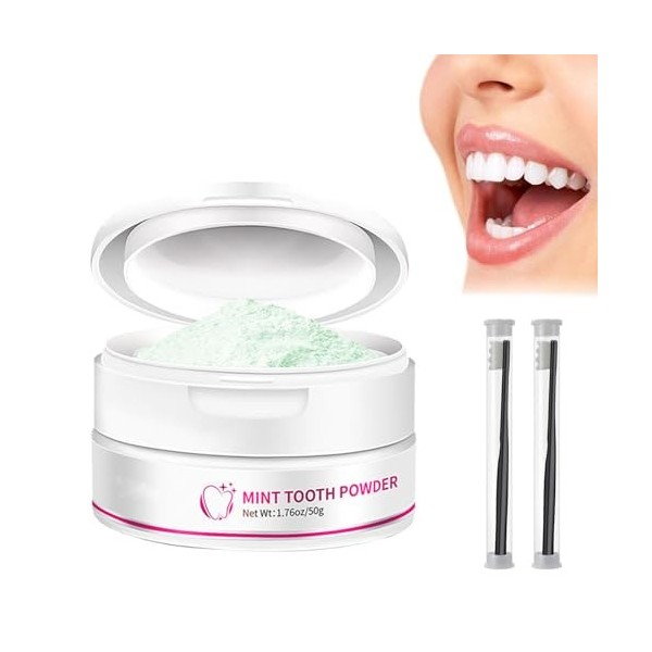 Crystalclean Smile Powder, Mint Tooth Powder, Crystalclean Tooth Powder, Teeth Whitening Powder for Tooth Whitening, Get Whit