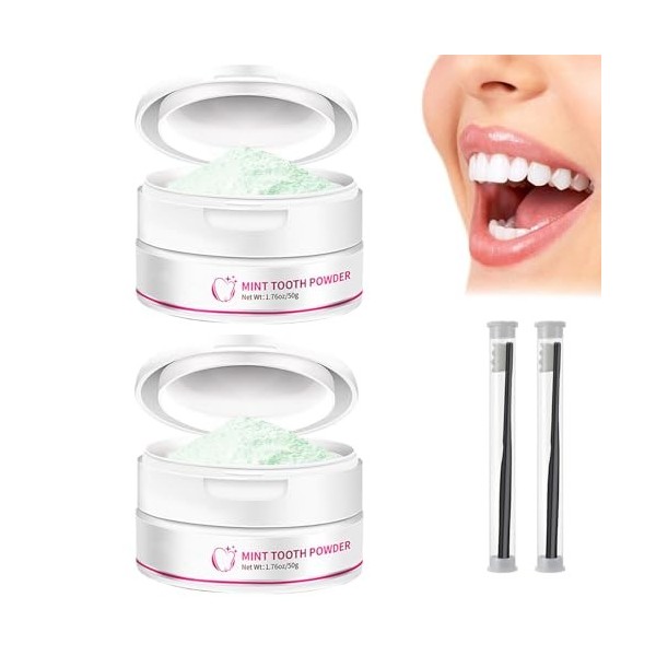 Crystalclean Smile Powder, Mint Tooth Powder, Crystalclean Tooth Powder, Teeth Whitening Powder for Tooth Whitening, Get Whit