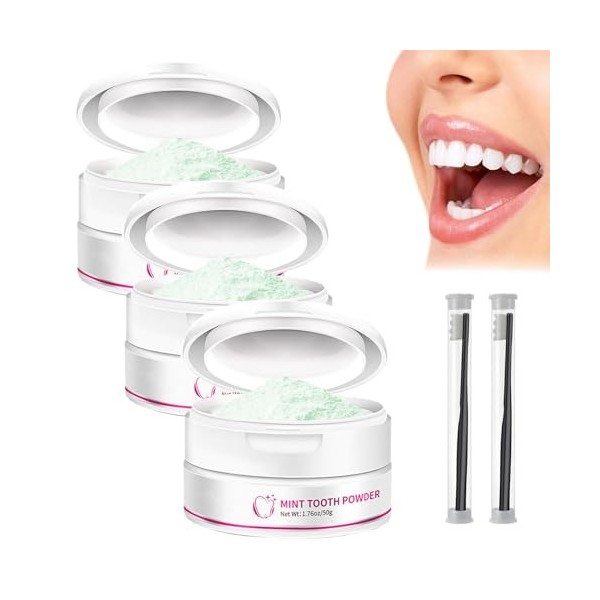 Crystalclean Smile Powder, Mint Tooth Powder, Crystalclean Tooth Powder, Teeth Whitening Powder for Tooth Whitening, Get Whit