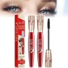 mogl Super Long Mascara, 4D Waterproof and Sweat Proof Mascara, 4D Lengthening Curling Mascara, Quick-Drying Waterproof Long 