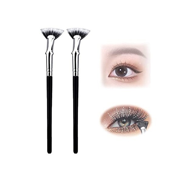 Brosse éventail Dolly Mascara, brosse éventail Dolly Mascara pour les cils, brosse à cils en forme déventail inclinée, effet