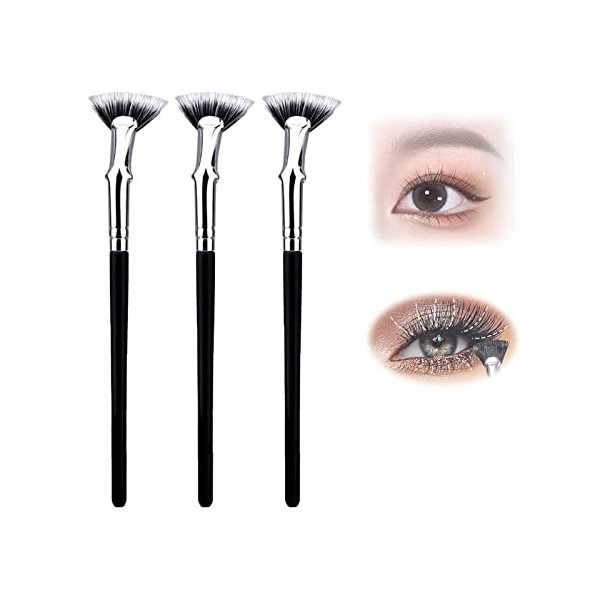 Brosse éventail Dolly Mascara, brosse éventail Dolly Mascara pour les cils, brosse à cils en forme déventail inclinée, effet