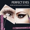 4D Silk Fiber Mascara & Eyeliner Set,2 in 1 Eyeliner and Mascara Set, Smudge-Proof Waterproof Thickening Eyes Makeup,Adds Len