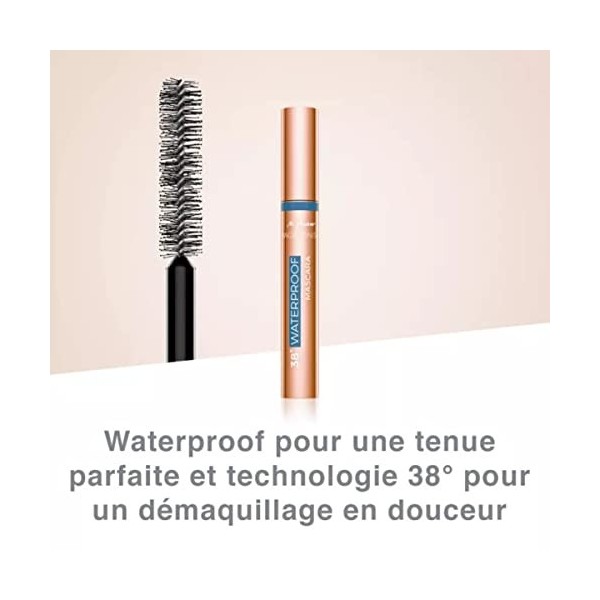 M. Asam MAGIC FINISH 38° WATERPROOF Mascara noir profond 12 ml – Mascara noir profond à lhuile dargan, Technologie 38° : 