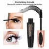 Cils Mascara, 4D Silicone Tête de Brosse Imperméable à leau de Longue Durée Épais Curling Allongement Faux Cils Mascara Maqu