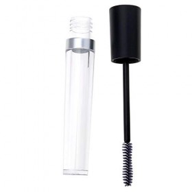 Lot de 2 tubes vides de 8 ml pour mascara, sérum pour sourcils, 2 flacons de 7 ml pour eye-liner avec inserts en caoutchouc e