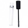 Lot de 2 tubes vides de 8 ml pour mascara, sérum pour sourcils, 2 flacons de 7 ml pour eye-liner avec inserts en caoutchouc e