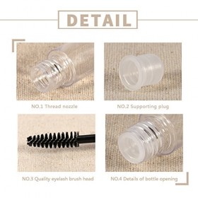 Tubes de mascara vide réutilisable de 10Pc pour lhuile de croissance de cils, outil idéal pour des cosmétiques de DIY - bout