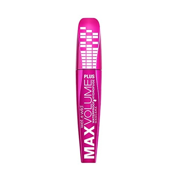 wet n wild - MAX VOLUME PLUS WATERPROOF MASCARA - Jusquà 10 fois plus de volume - Teinte ampd black - 100% Cruelty Free