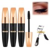 4D Waterproof Silk Fiber Thick Lengthening Mascara, Magic Mascara 24 Hours Long Lasting, Waterproof Long Lasting Mascara, Bla