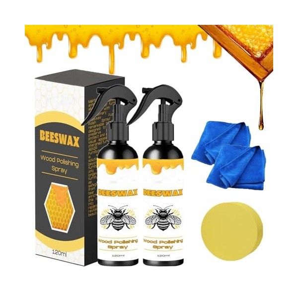 AEXZR Beeswax Wood Polishing Spray, Beeswax Spray, Beeswax Furniture Polish, Beeswax Spray Furniture Polish, Natural Micro-Mo