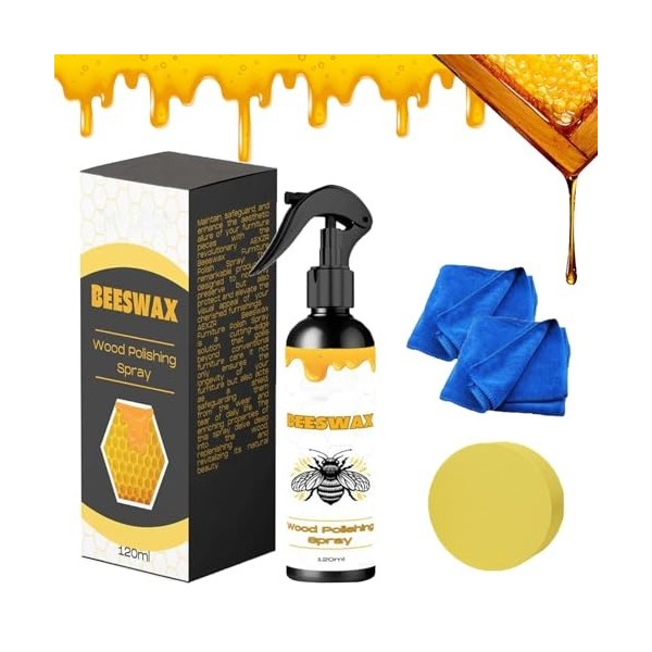 AEXZR Beeswax Wood Polishing Spray, Beeswax Spray, Beeswax Furniture Polish, Beeswax Spray Furniture Polish, Natural Micro-Mo