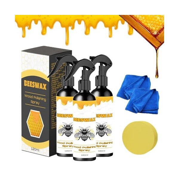 AEXZR Beeswax Wood Polishing Spray, Beeswax Spray, Beeswax Furniture Polish, Beeswax Spray Furniture Polish, Natural Micro-Mo