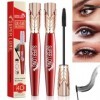 Yanquina Mascara,Super Long Luxurious Mascara,4D Silk Fiber Lash Mascara,Waterproof and Sweat Proof Mascara,4D Stereo Lengthe