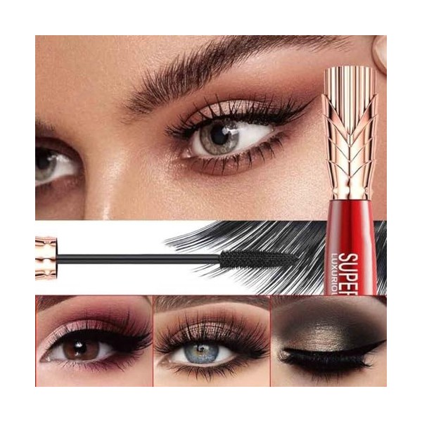 Yanquina Mascara,Super Long Luxurious Mascara,4D Silk Fiber Lash Mascara,Waterproof and Sweat Proof Mascara,4D Stereo Lengthe