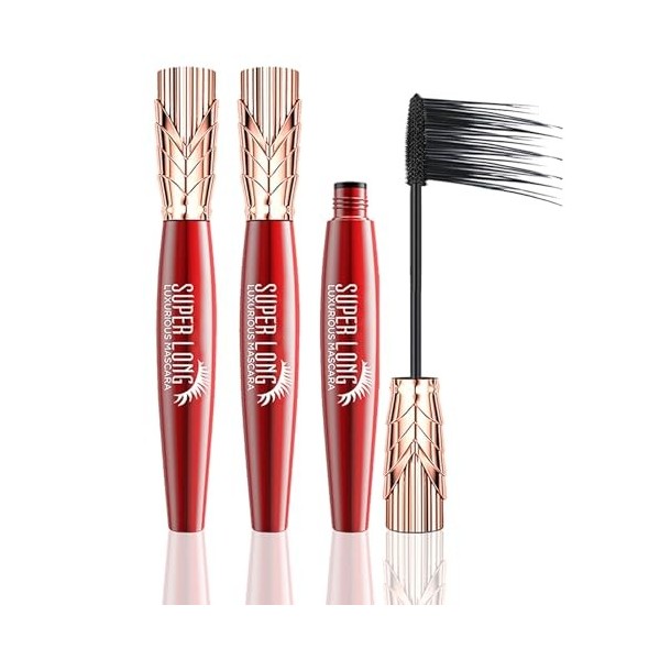 Yanquina Mascara, Super Long Mascara, 4d Waterproof and Sweat Proof Mascara-Super Long Luxurious Mascara 2 PCS 