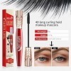 Yanquina Mascara,4d Silk Fiber Lash Mascara,Waterproof and Sweat Proof Mascara,Stereo Lengthening Curling Mascara,Super Long 