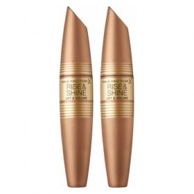 2 x Max Factor Rise & Shine Lift and Volume Mascara 12ml - Extreme Black