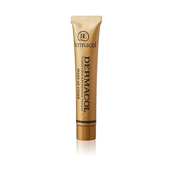 Dermacol - Fond de teint couvrant, Fond de teint liquide mat avec SPF 30, Fond de teint imperméable pour peau grasse, acné et