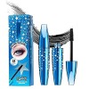 Mascara bleu étoilé, mascara en soie 4D naturel, mascara dextension de cils durable avec des fibres imperméables, mascara d