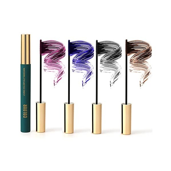 Mascara skinny couleur magique, volume de curling des cils naturels imperméables, mascara de cils en fibre de soie reste long