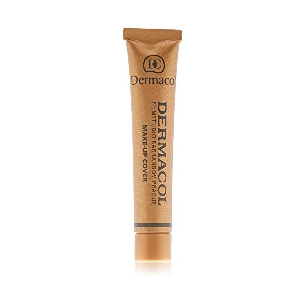Dermacol - Fond de teint couvrant, Fond de teint liquide mat avec SPF 30, Fond de teint imperméable pour peau grasse, acné et