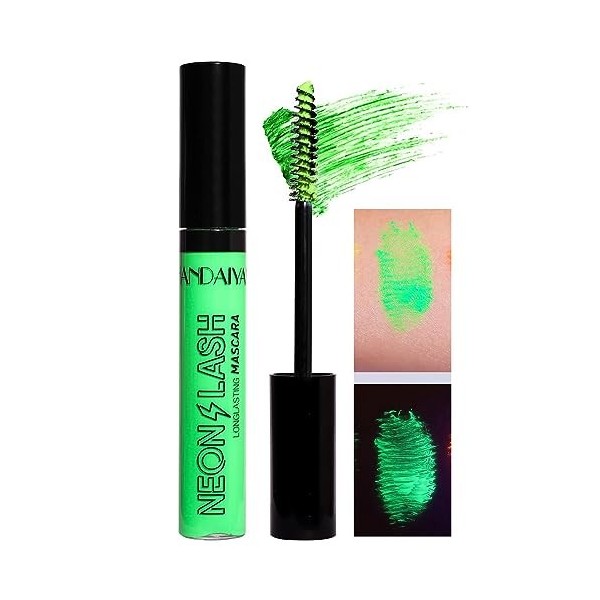 Mascara Coloré Volume et Longueur,Mascara longueur volume fluorescent imperméable - Mascara dcils liquides lavables au néon,