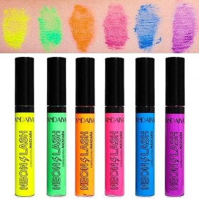 Mascara allongeant | Maquillage Volume Intense Coloré Fluorescent - Mascara lavable de renforcement du volume au néon, outil 