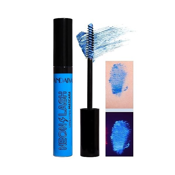 Mascara allongeant,Mascara longueur volume fluorescent imperméable - Mascara renforcement du volume au néon, outil maquillage