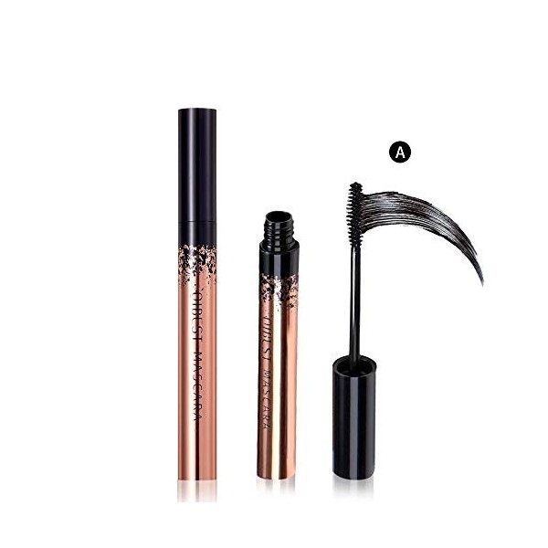 WXJ Mascara Noir Mascara Cils 4D Silky Cils Allongement Cils Maquillage Volume Mascara Waterproof Cosmétiques Yeux Couleur :