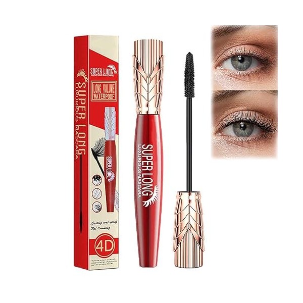 Yanquina Mascara,Yanqina Super Long Mascara-Long Curling Hold Makeup Mascara,4DStereo Luxurious Mascara,Instant Volumizing Ma