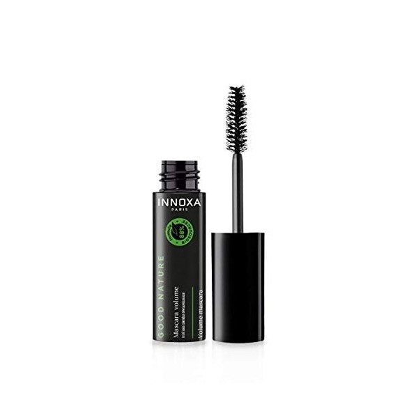 INNOXA - Mascara Volume Belle & Good Nature – Noir - Biosourcé - Brosse Recourbante - Cils Etoffés et Densifiés