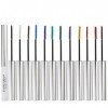 Allbestaye Mascara coloré imperméable pinceau fin Cils verts noirs et blancs maquillage longue tenue 12 color set 