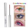 Allbestaye Mascara coloré imperméable pinceau fin Cils verts noirs et blancs maquillage longue tenue 12 color set 