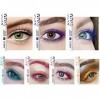 CkFyahp Ensemble de mascara coloré, mascara de cils en fibre 3D imperméable arc-en-ciel de 7 couleurs pour un maquillage des 