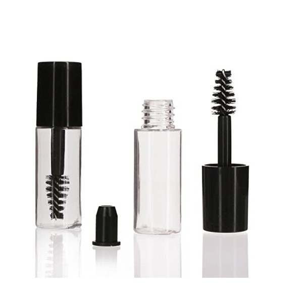 COSIDEA Lot de 71 mini tubes de mascara vides de 3 ml et baguette pour huile de ricin, conteneurs dhuile de cils, tubes de c