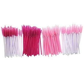 200 Pièces Jetable Brosse de Cils Yeux Mascara Maquillage Mini Cils Mascara Baguette Peigne à Sourcil Pinceau Maquillage Outi