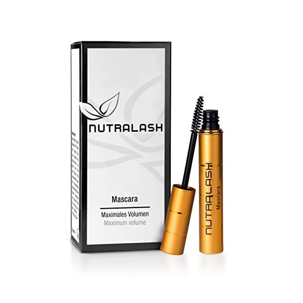 Nuvega Mascara Volume - Mascara Vegan Anti-Maculage résistant aux Frottements et Bavures I Pour des Cils Longs et Volumineux 