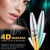 Mascara Eye Lashes Mascara Cils 3D en Fibre de Soie, 2pcs Mascara Mascara Cils Imperméables, Mascara Curling Noir Mascara Lon