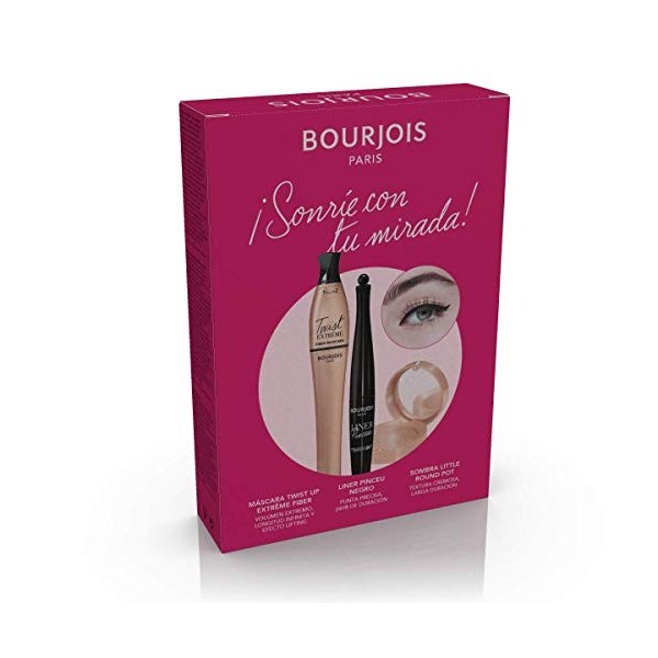 Bourjois ¡Sonríe Con Tu Mirada! - Kit Twist Up Extrême Fiber Máscara de pestañas, Liner Pinceau Delineador de ojos y Little 