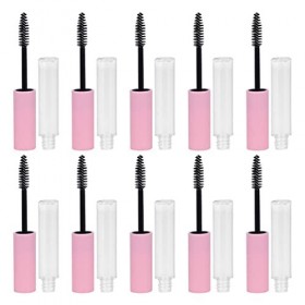 Lurrose Lot de 15 tubes à mascara vides en plastique de 10 ml pour voyage rose 