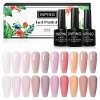 INPING Vernis Semi Permanent Pastel- 10 Couleurs Neon Printemps Dété UV Vernis à Ongles Bleu Rose Orange Rouge Jaune Or Bril