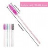 Rainmae Lot de 600 pinceaux à cils pour sourcils, huile de ricin, mascara, outils de maquillage pour extensions de cils