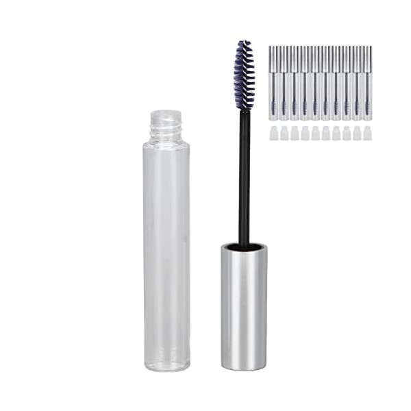 Lot de 10 Tubes de Mascara Vides avec Baguette pour Cils, Flacon de Crème pour Cils de Qualité Supérieure de 12 Ml avec Inser